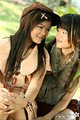 Two Girls Sitting Together