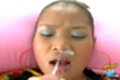 Receiving facial cumshot