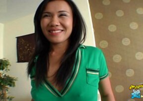 Tak raises green dress sucks and rides cock and fucked doggy style