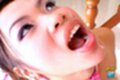 Looking up facial cumshot cum on face