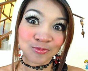 Tong strips dress and panties and gets fucked doggy style in high heels