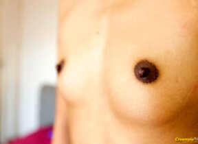 LBFM Kandi strips red dress and underwear and gets fucked doggy style