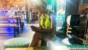 Pang licking cock and balls and giving breast sex